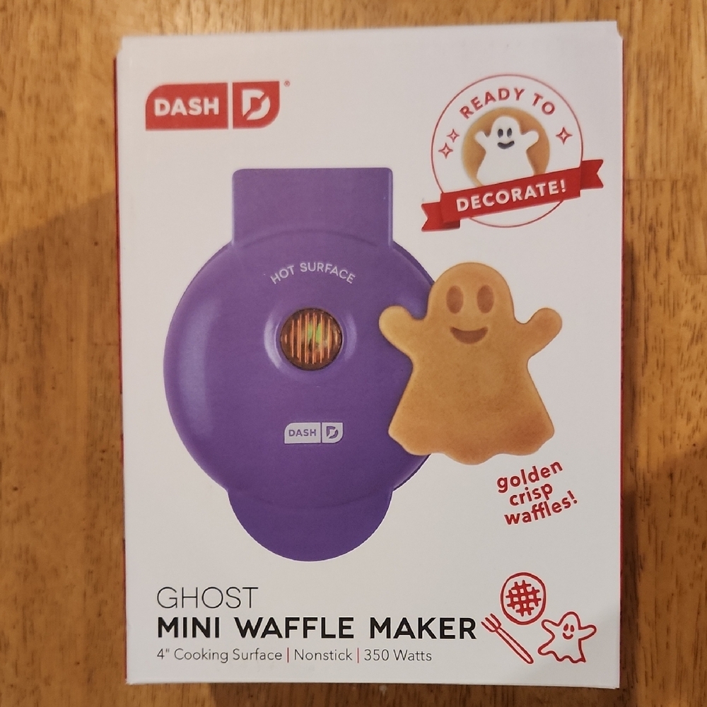 Dash Ghost Mini Waffle Maker - Purple